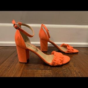 Neon orange sandals